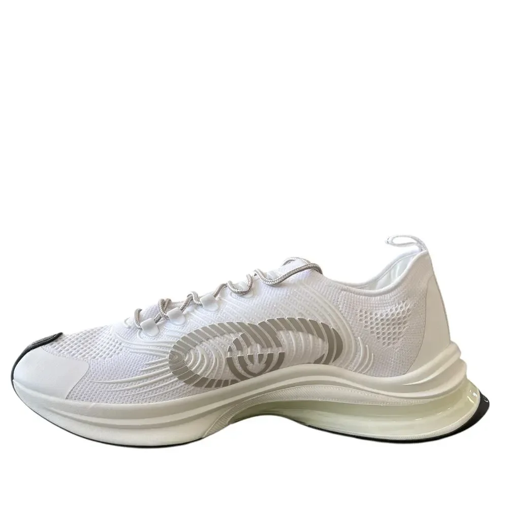 Gucci Run Sneaker Interlocking G White Technical Knit 680893 Men's 12.5 US 13